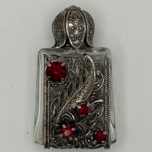 Vintage 1930s Czech Jeweled Mini Perfume Bottle